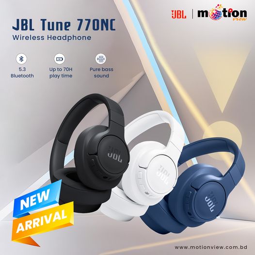 🔥New Arrival Alert🔥
🎧Explore করুন Premium Quality Bass Sound, 𝐆𝐁𝐋 𝐓𝐮𝐧𝐞 𝟕𝟕𝟎𝐍𝐂 এর সাথে! 😮
✨থাকছে Bluetooth 5.3 Version ও 70Hours পর্যন্ত Playtime 🤩

motionview #GBL #headphone #wireless #trending #NewArrival