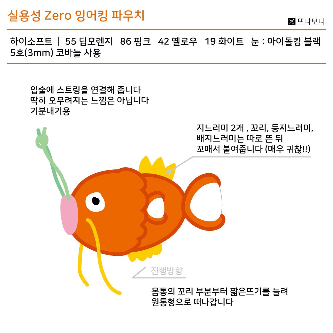 yarncoregang's tweet photo. 잉어킹 파우치 도안 나왔습니다🙇‍♀️
💥도안을 처음 그려봐서 미숙함이 있을 수 있습니다! 코가 하나쯤 안맞는다던지…
하지만 이해해 주세요 이게 제 한계입니다🥹
💥도안이나 완성품의 판매는 저작권 어쩌구 법에 위반되는 것이기에 저도 판매 계획은 없습니다. 그저 재미있게 만들고 즐겨주세요!! https://t.co/Ktxw5DoCBR