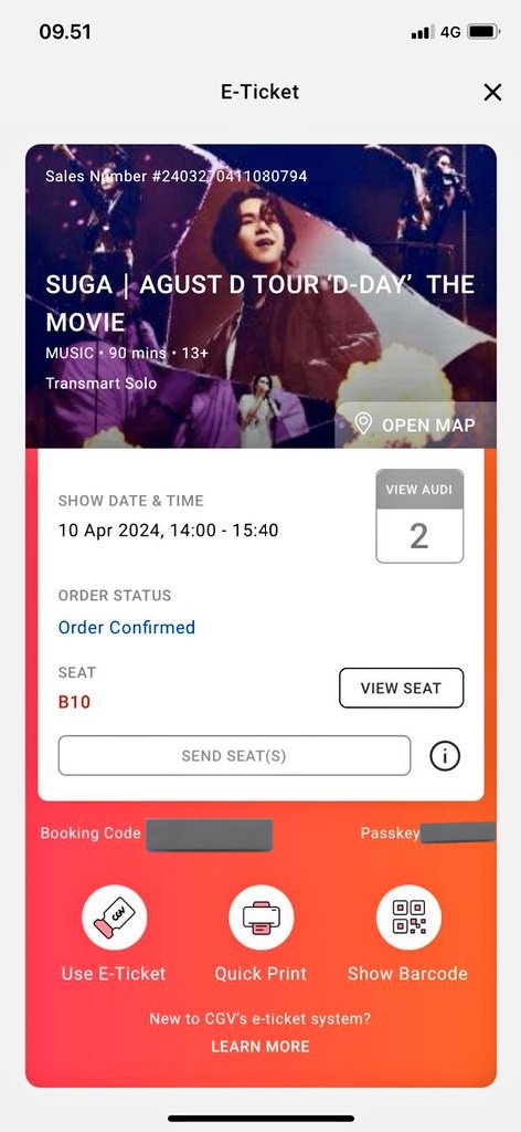 Wts tiket Suga Agust D Tour D-Day the Movie lokasi di CGV Transmart Solo, price knock DM ya. Di jual karna uda dapet tiket lain🙏

#tiketsugaddaythemovie #sugaddaythemovie #SUGA #agustd #BTSARMY #BTSSUGA #bangtan #armyindo #sugaindo