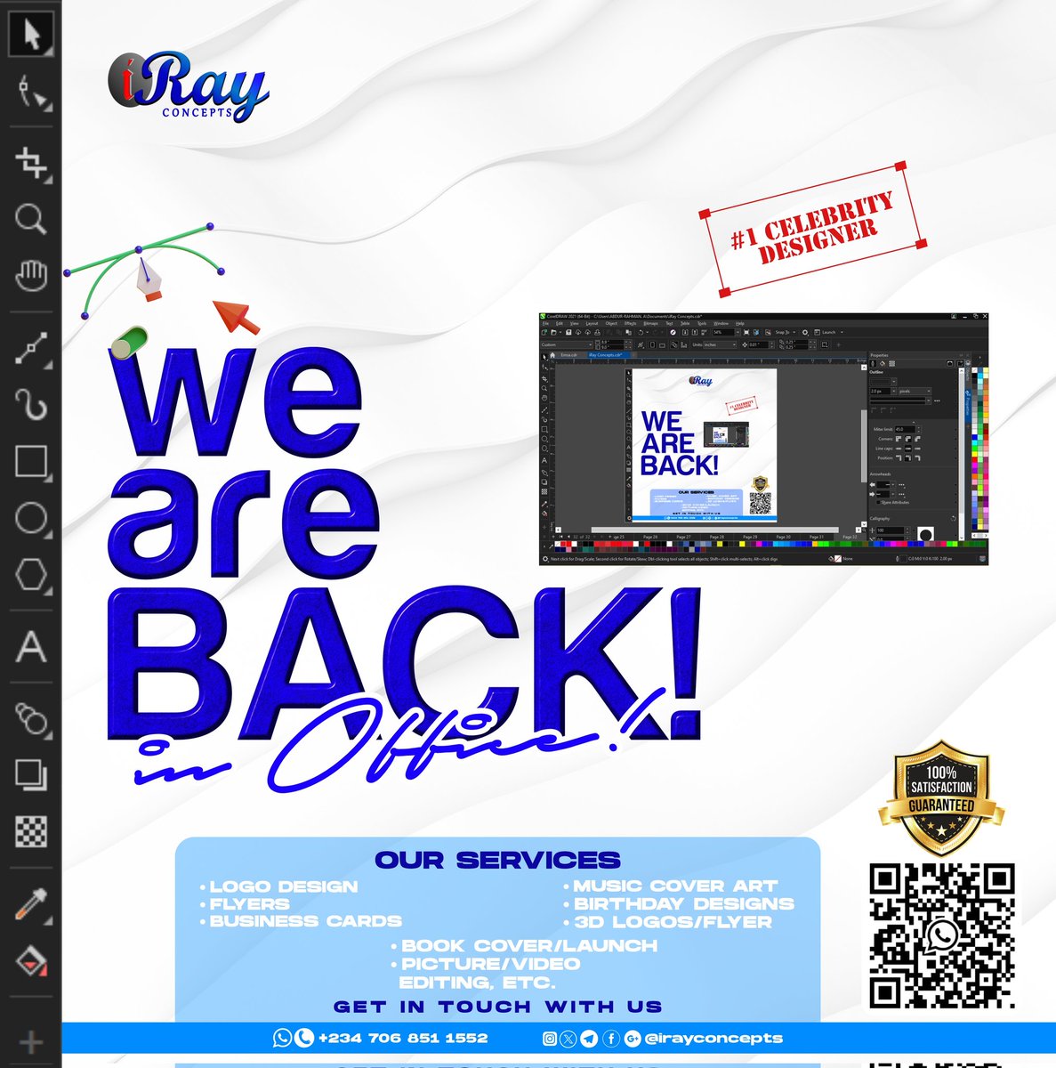 irayconcepts's tweet photo. We are finally BACK IN SERVICE!🤩🥳
As usual, Let's help you implement all of your ideas and thoughts and turn them into world class designs.😍
We are very much available for bookings.

#AtYourService!✨👨🏾‍💻
https://t.co/sCagYJ0YsS https://t.co/bloAnW6ObY