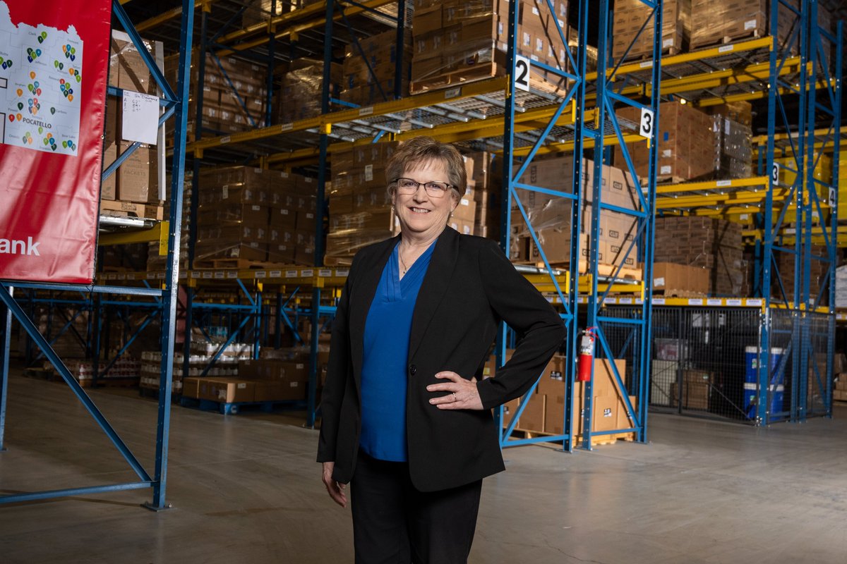 Karen Vauk, (BA, education, 1980; MA, education, curriculum and instruction, 1985), leads @IdahoFoodbank, championing a mobile pantry serving 68 communities including rural Idaho and supports university-led pantries like #BoiseState's Campus Food Pantry. boisestate.edu/news/2024/01/3…