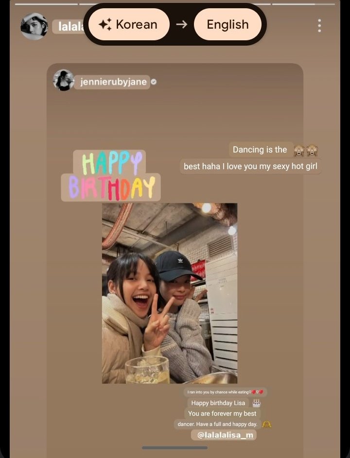 Confirmed in SG song, Jennie is Lisa's Sexy hot girl.

“I love you my sexy hot girl” - LISA

J+L 🤍 #JENLISA
HAPPY LISA DAY
#Chapter27WithLalisa 
#AllRounderLisaDay
#에브리원_사일런트_오늘은_쁘탄절