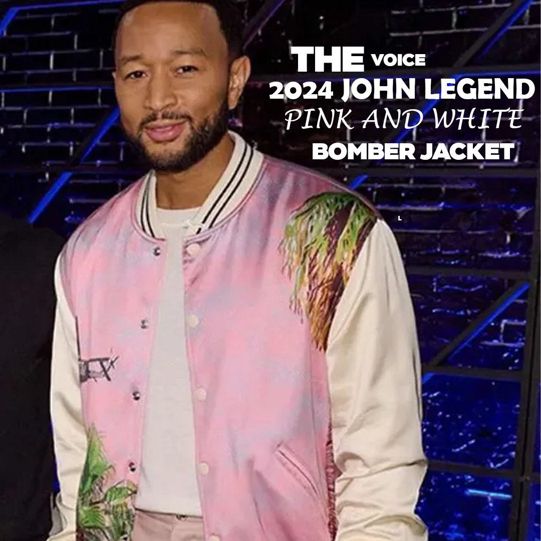 FitJackets01's tweet photo. The Voice 2024 John Legend Pink and White Bomber Jacket

Inspired by: John Legend

Shop now https://t.co/qtbJkeAcd2 https://t.co/u6gBZeWaFr
