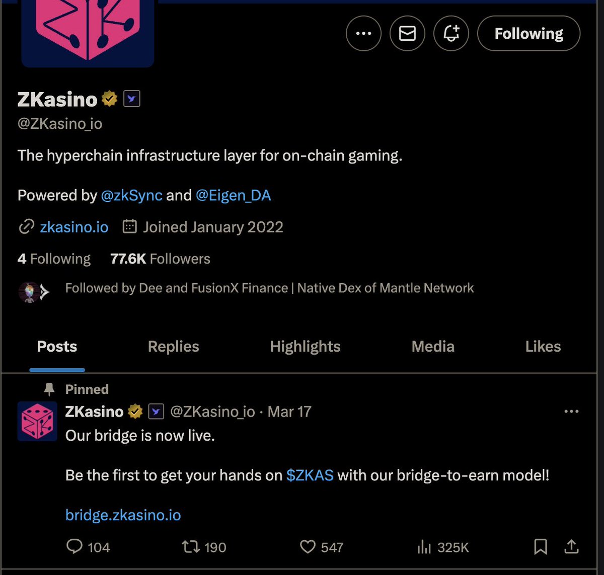 web3_ethos's tweet photo. ⏰💸 Airdrop Alert #33 - ZKasino (Confirmed)
ZKasino is a decentralised betting platform built for Layer-2 ZK Rollups.
@ZKasino_io #Web3Ethos #Airdrops $ZKAS https://t.co/SLhE5l9Z9r
