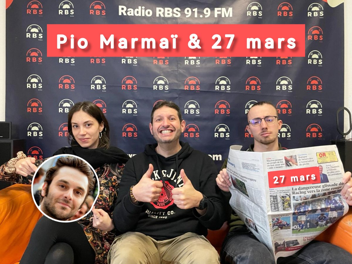 Le Morning de Talri :    
🚨 Bonjouuuuuuuuur Straaaaaasbouuuuuuuurg 
📻 CHRONIQUE DU JOUR 🎙️ Radio Bankable Strasbourg  &amp; Ça, ça s'est passé ce jour là : Pio Marmaï &amp; 27 mars (8H15 &amp; 8h45) 
Météo du jour 🌤️🌡️ :  7° Mini et 10° Maxi