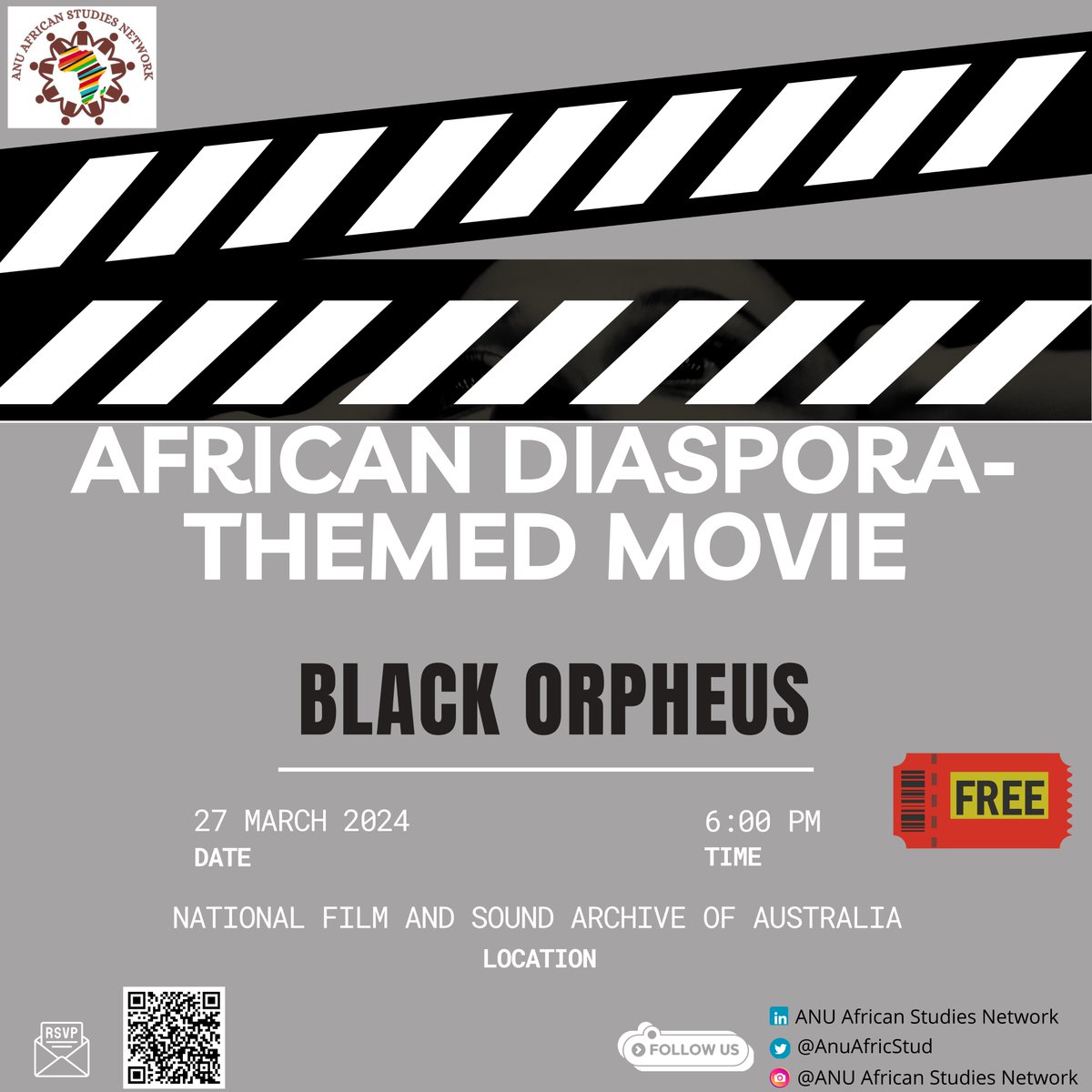 It's today! See you soon. Thank you, @NFSAonline and @ANU_Popsicule for this collaboration. #ANU #Africa