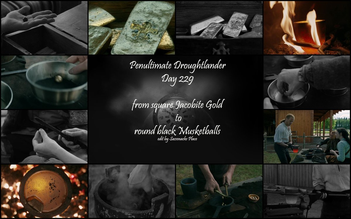 #Outlander #PenultimateDroughtlander - Day 229 #Droughtlander #BeforeSeason7B #Details from square Jacobite Gold to round black Musketballs @AngusAngels @rosannefrank25 @10MinDQ @brittafahl70 @SwietjesO @LallyFawn @OutlandishScot @OutlanderHome