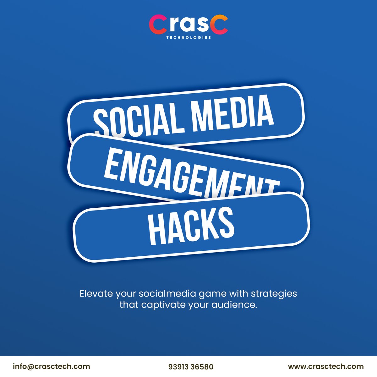 🚀 Ready to skyrocket your social media engagement? 💡 ✨ Crasctech shares expert hacks to elevate your brand's presence and foster genuine connections with your audience.🎯 #crasctech #digitalmarketing #socialmediamarketing #engagements #socialmediahacks #socialmediaexpert