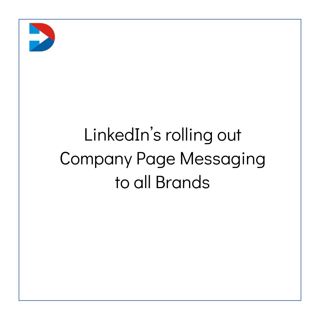 #LinkedIn’s rolling out Company Page Messaging to all Brands #socialmediamarketing #socialmediamanager #socialmediamanagement