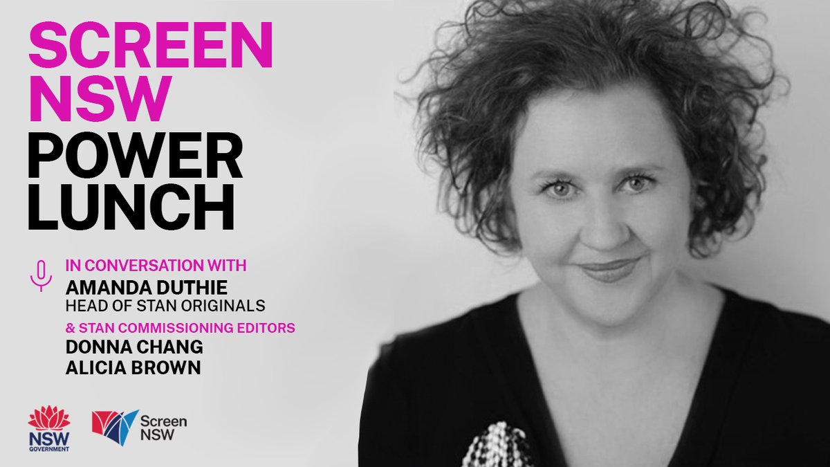 New date! Register for the rescheduled Screen NSW Power Lunch with Amanda Duthie, Donna Chang and Alicia Brown of Stan Originals. Join us on Wednesday 3 April 2024 at 1.00pm. events.humanitix.com/screen-nsw-pow… #ScreenNSW @StanAustralia