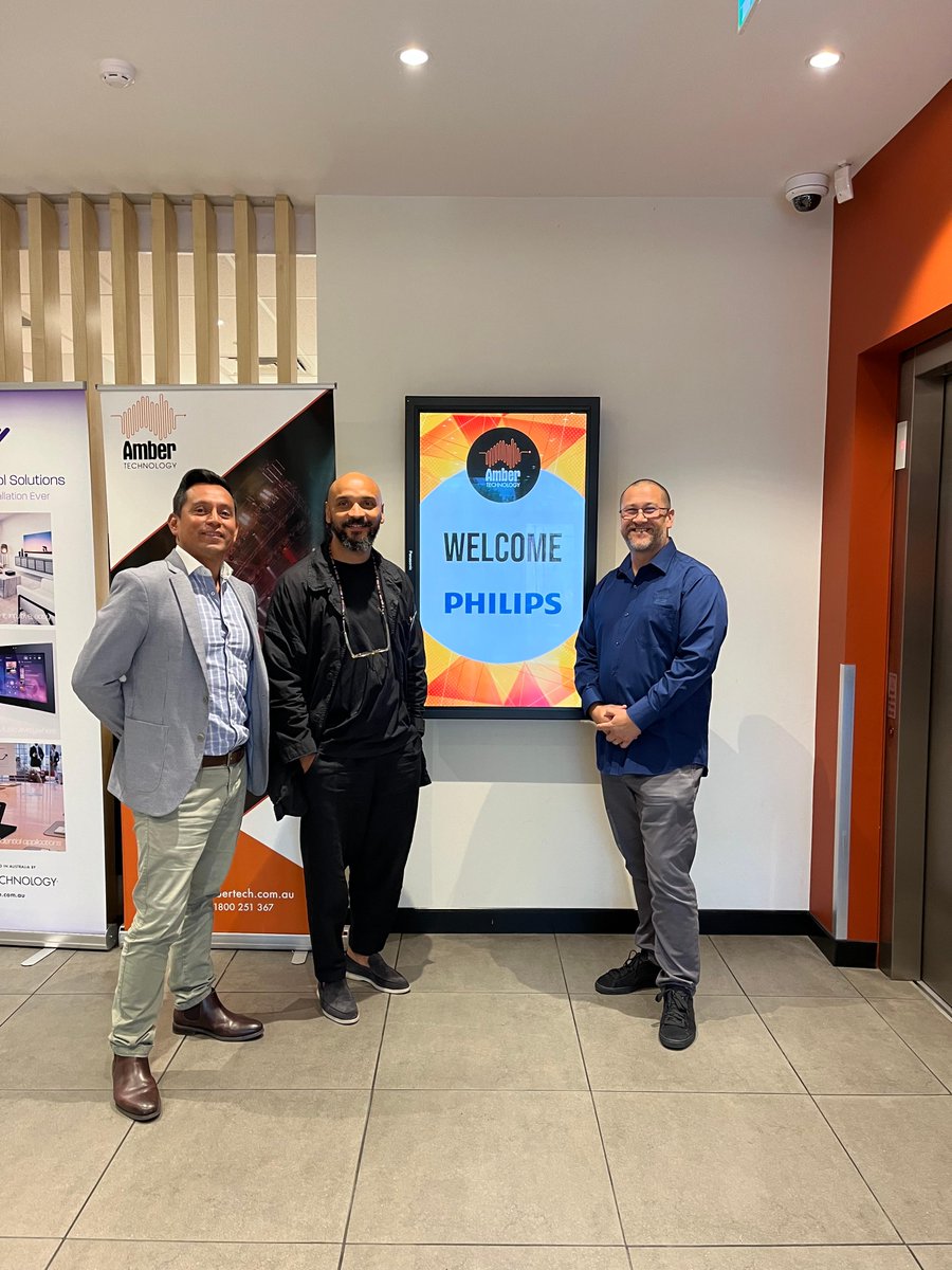 Our Major Retail team was delighted to welcome Serge Kossi, VP Global Sales at Philips Projection, for a visit to our Head Office in Sydney and meetings with key customers last week.
Pictured L-R: Alberto Zamudio, Serge Kossi, Wayne Moldez
<a href="/Philips/">Philips</a>