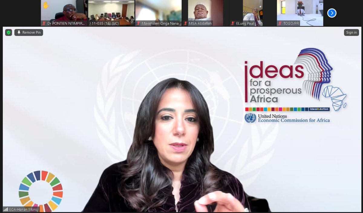 ECA’s Deputy Executive Secretary @HananMorsy14 spoke at @WorldBank Webinar for #CEoG network on the reform of #GlobalFinancialArchitecture. Very engaging discussions with Chief Economists on mobilising resources for development and engaging in multilateral processes for reforms