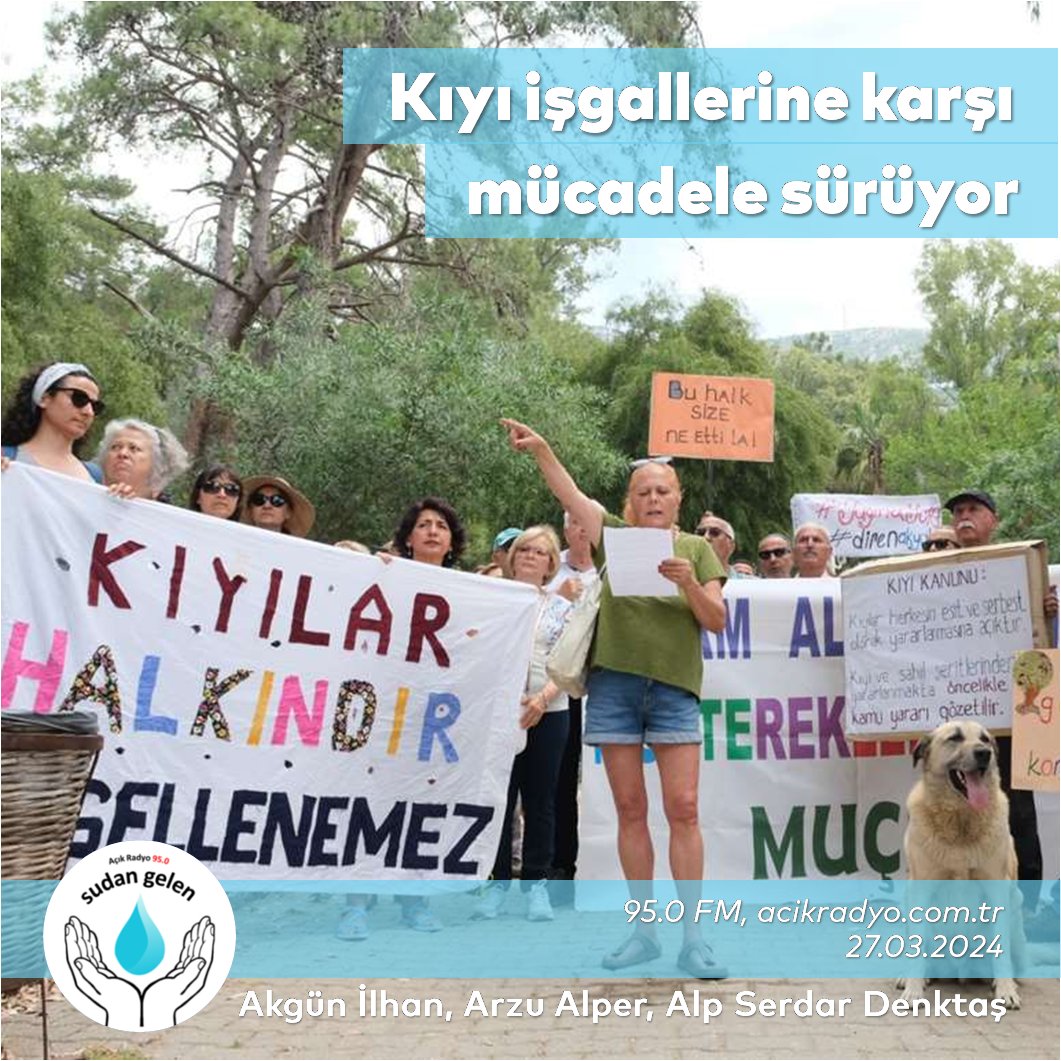 Sudan Gelen (@sudan_gelen) on Twitter photo Akgün İlhan'ın hazırlayıp sunduğu Sudan Gelen'de Av. Arzu Alper ve Alp Serdar Denktaş, Muğla Akyaka'daki kıyı işgaline karşı Akyakalıların mücadelesini anlatıyor. <a href="/muglacep/">Muğla Çevre Platformu -MUÇEP</a> @AkyakaSerdar <a href="/acikradyo/">Apaçık Radyo</a> Akgün İlhan'ın hazırlayıp sunduğu Sudan Gelen'de Av. Arzu Alper ve Alp Serdar Denktaş, Muğla Akyaka'daki kıyı işgaline karşı Akyakalıların mücadelesini anlatıyor. <a href="/muglacep/">Muğla Çevre Platformu -MUÇEP</a> @AkyakaSerdar <a href="/acikradyo/">Apaçık Radyo</a>