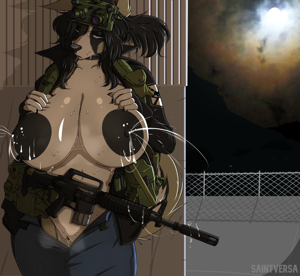 POV: you forgot to pack snacks for your night shift patrol so you're teammate begrudgingly offers you a solution.