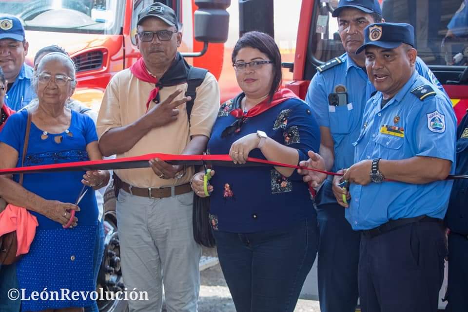 Hoy se inauguró la Estación de Bomberos Héroes y Mártires de Pancorva. Queda en el km 88 carreta León Managua en la comunidad Las Chácaras. #LeonRevolucion #VeranoAlegriaFamilia