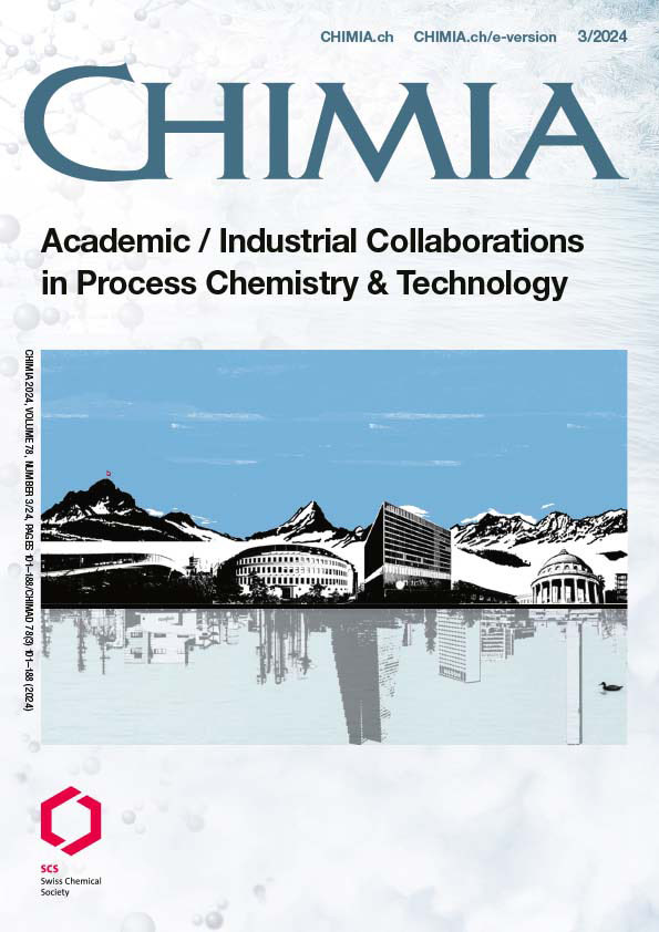 The new issue of CHIMIA, with the guest editor Dr. Lucie Lovelle, on the subject of Academic and Industrial Collaborations in Process Chemistry and Technology is out now! chimia.ch/chimia/issue/v… #openaccess #CHIMIA #Academia #Industry #scs #Switzerland