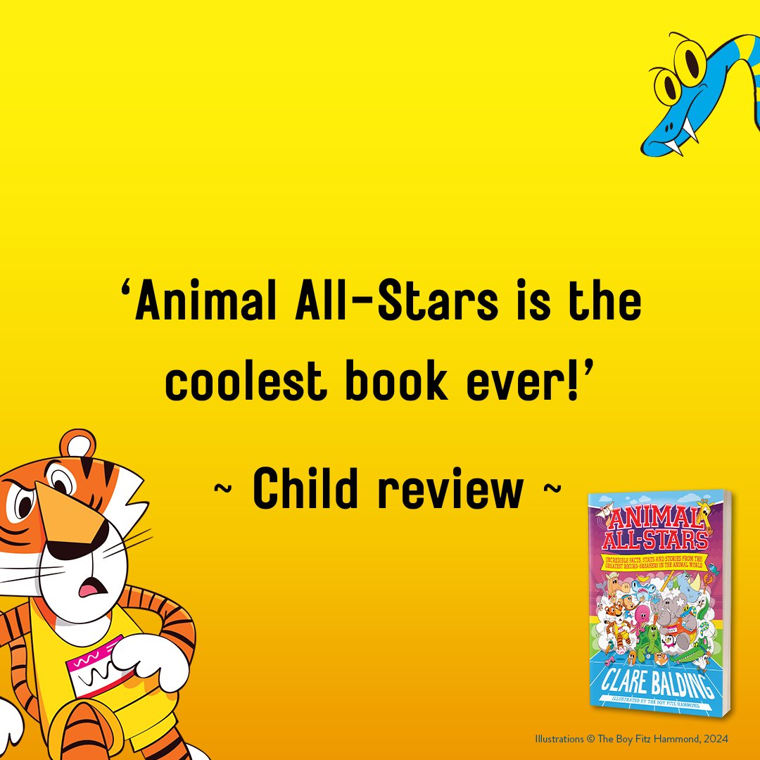 Reviews are in for @clarebalding's Animal All-Stars! If your children love their animals and can't get enough of all things sports, Animal All-Stars is the book for you. Order your copy now: geni.us/AnimalAllStars