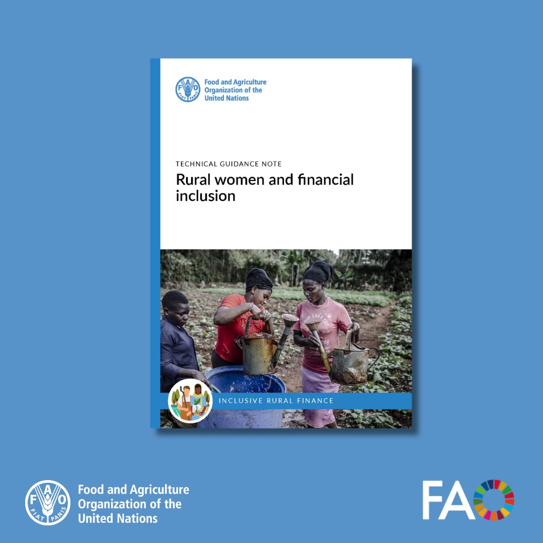 See our 🆕 publication: Rural women and financial inclusion

Improving gender-responsiveness of design & delivery of rural finance interventions through innovative approaches is 🗝️ to promoting rural women’s economic empowerment

📘 doi.org/10.4060/cc9522…

#InvestInWomen
