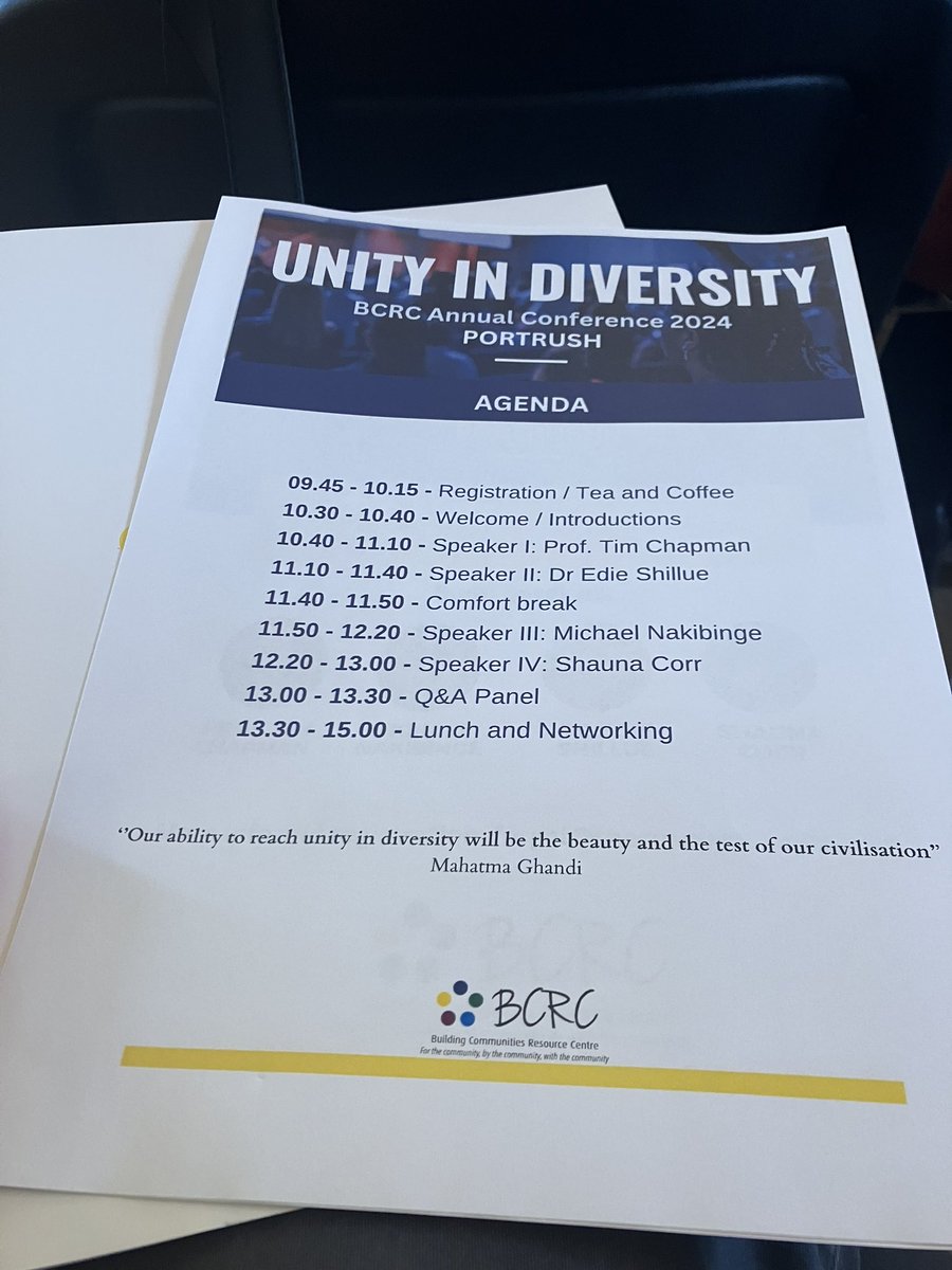 Great to be at the Building Communities Resource Centre conference in Portrush this morning, exploring the theme of Unity in Diversity.