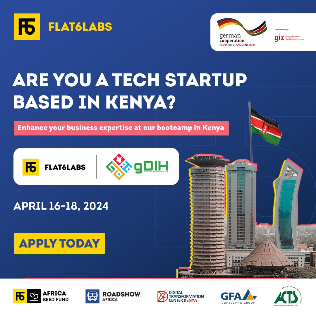 Are you a #tech #startup based in #Kenya?🇰🇪
Be part of our 3-day bootcamp on 'Investment Readiness' in partnership with @gdihkenya 🚀

Apply today: hubs.li/Q02qTbM70

#AcceleratingAfrica #Investments