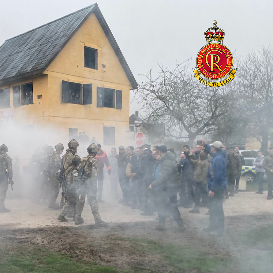 Realistic training plays a crucial role in ensuring that the Officer Cadets at the Royal Military Academy Sandhurst are adequately equipped to handle a variety of situations. Here we see a Stabilization Exercise taking place. #Military #LeadershipDevelopment #Army