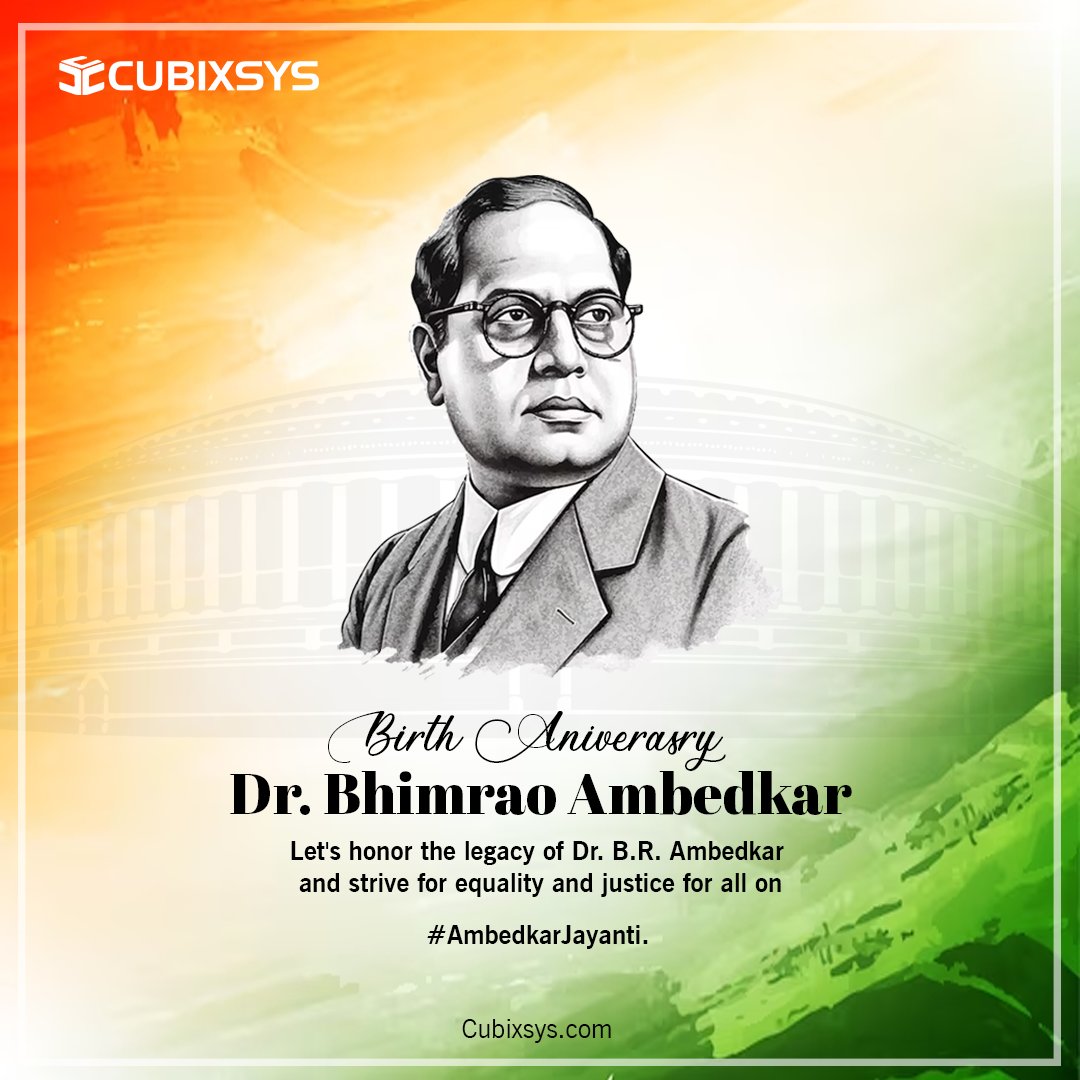 cubixsys's tweet photo. Today, we honor the legacy of Dr. B.R. Ambedkar, an icon of social justice, equality, and empowerment. Happy Ambedkar Jayanti! 🙏🇮🇳
#ambedkarjayanti🙏 #ambedkarjayanti_💙💙 #appdevelopment #blockchaininnovation #onlinebusiness #offlinebusiness #indore #appdeveloper https://t.co/vKNudOtyMI