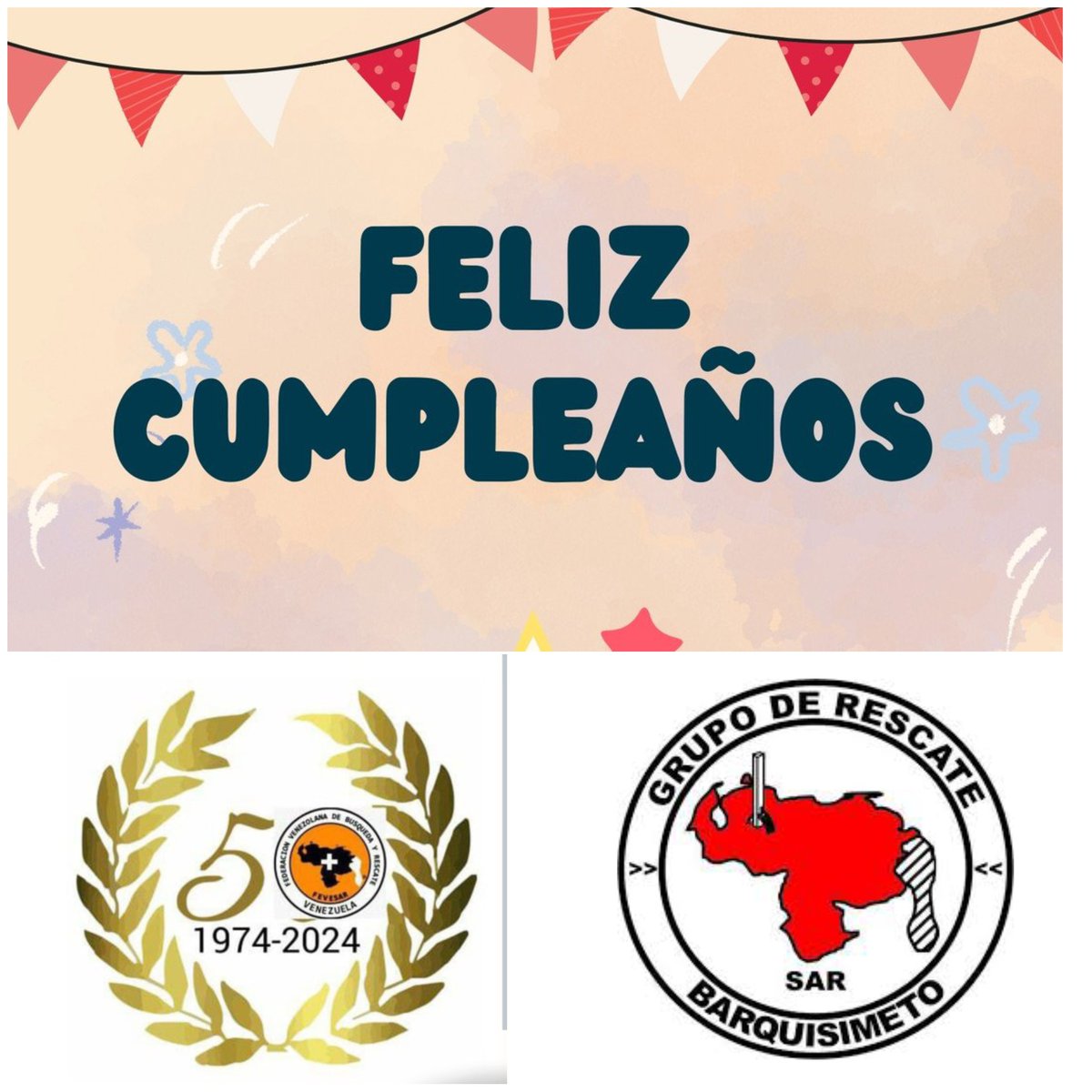 Hoy queremos felicitar a nuestro grupo afiliado, GRUPO DE RESCATE BARQUISIMETO. Fundación: 27 de marzo de 1977. Por un aniversario más al servicio de la comunidad del estado Lara, felicitamos a todos sus miembros por este nuevo cumpleaños. #soyfevesar