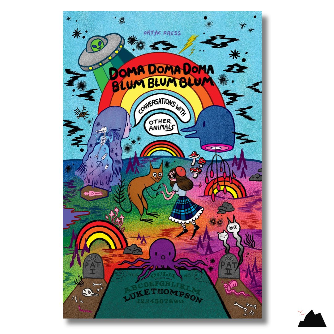 New book! 📣🦜🐁🦍 In September we publish Domadomadoma-Blumblumblum: Conversations with Other Animals by @LukeThompson210. Join Luke on a fascinating and surreal journey through human-animal conversation, real and imagined. More at ortacpress.com/product-page/d… Cover by @Donyatodd