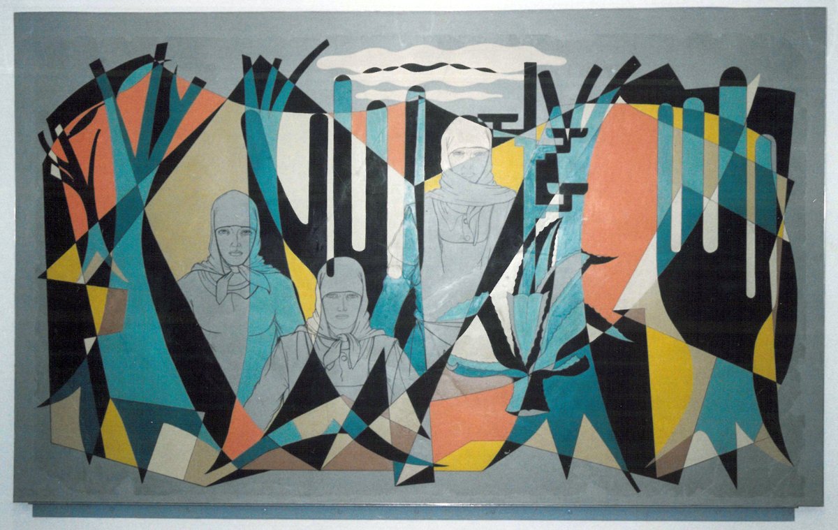 #PatrimonioArtístico

🎦El mural “Composición con tres figuras” de Felo Monzón fue concebido específicamente para su emplazamiento, el Salón del antiguo Cine Cuyás, en la actualidad un teatro con el mismo nombre.