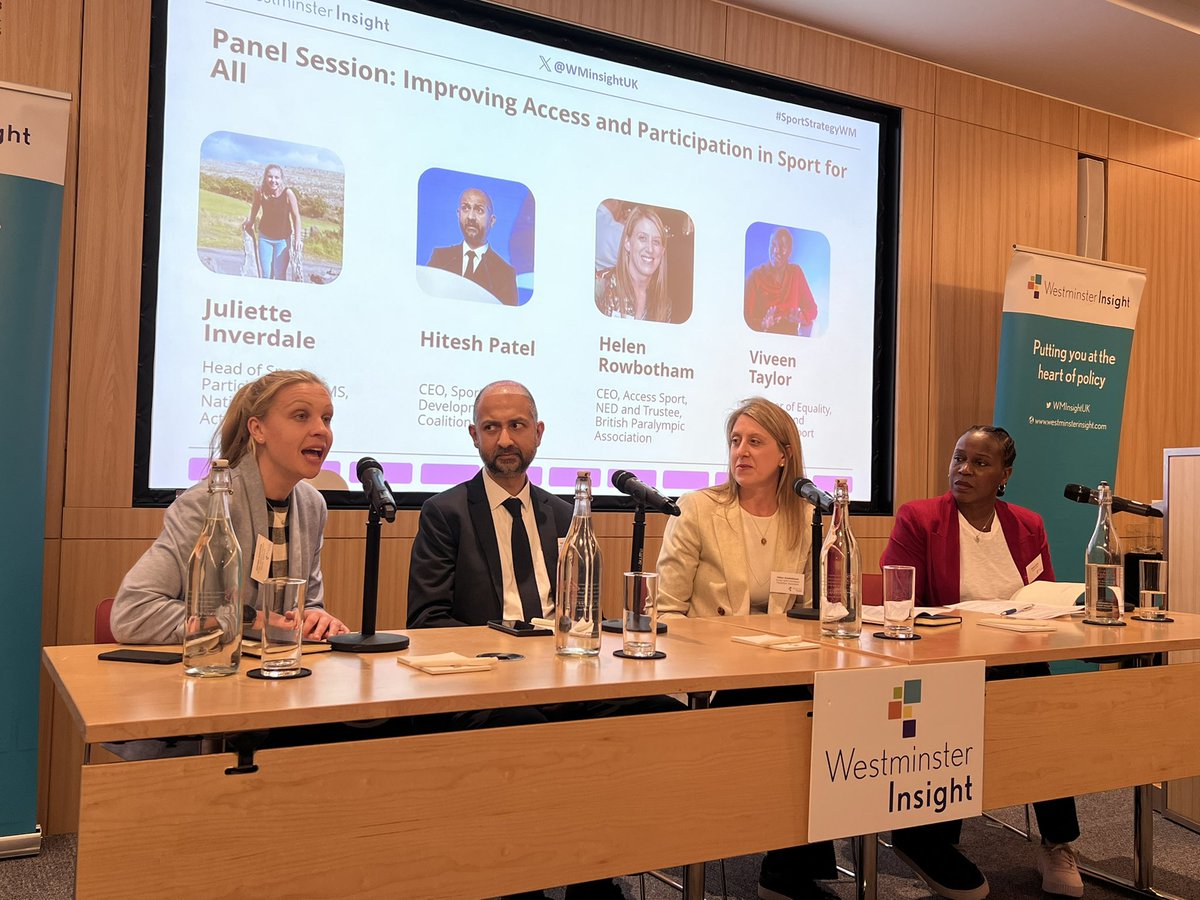 #SportStrategyWM with engaging discussions on how to tackle inequality in activity levels across different demographics &amp; more…

We now hear from our brilliant panel of speakers <a href="/HiteshPatelUK/">Hitesh</a> CEO <a href="/SFDCoalition/">Sport for Development Coalition</a>, Juliette Inverdale Head of Sport Participation <a href="/DCMS/">Department for Culture, Media and Sport</a>,