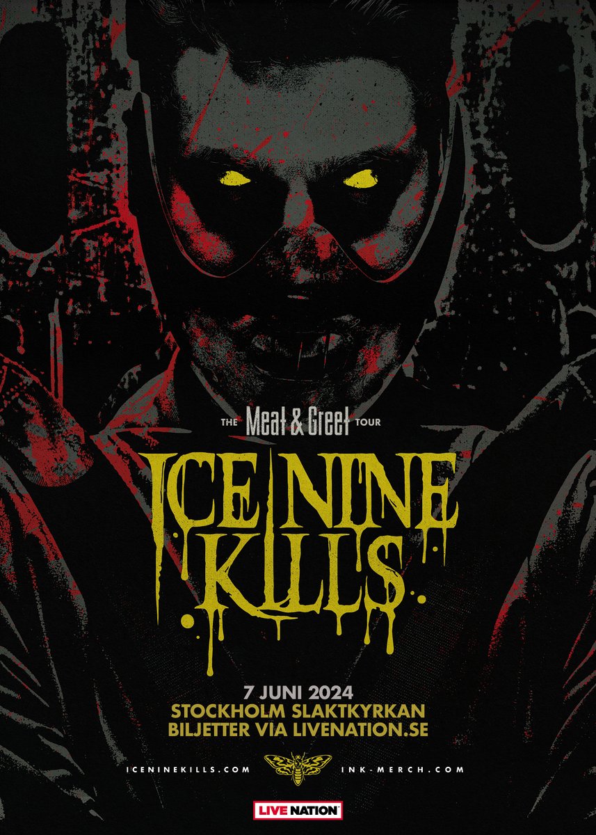 Stockholm Psychos: Tickets are available now for our show at Slaktkyrkan on June 7th….stab here🔪🩸 iceninekills.com/#tour