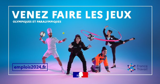 #VenezFaireLesJeux Étudiants, demandeurs d'emploi, avec ou sans diplôme : par votre métier, contribuez à la réussite des jeux olympiques et paralympiques et ouvrez-vous à de nouvelles perspectives professionnelles. Venez faire les Jeux ! 🎯 emplois2024.fr