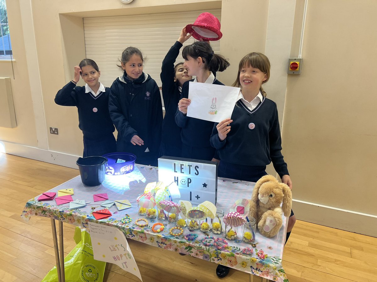 Well done Y5 on a very successful Easter Enterprise sale @RMSCadogan today, raising over £220 for your chosen charities, selling alongside our senior school pupils @RMSSixthForm. Young entrepreneurs in the making. #RMSCareersDept #Enterprise #RMSShapeYourFuture