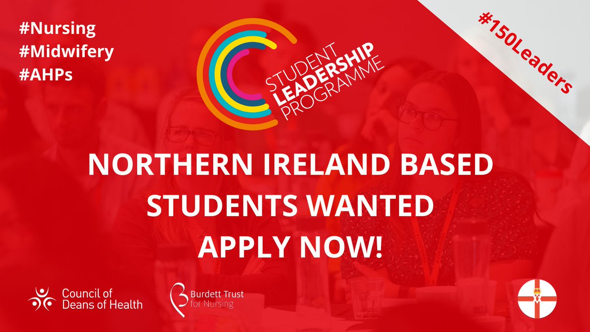 Are you a healthcare student based in Northern Ireland and interested in being part of the #150Leaders Student Leadership Programme 2024-25? Apply now: councilofdeans.org.uk/studentleaders…