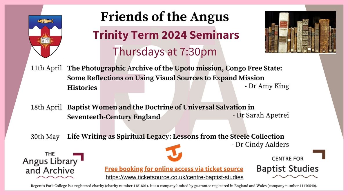 Our Spring series of Friends of the Angus online talks is coming up! Please join us for some fascinating evenings, beginning with Dr Amy King on the 11th of April, discussing the significance of using photographic archives in researching mission history.