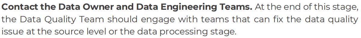 Contact the Data Owner and Data Engineering Teams. Learn more about the efficient data quality process in our Ebook (dqops.com/best-practices…). #machinelearning #AI #datascience #dataengineering #dataquality #dqops