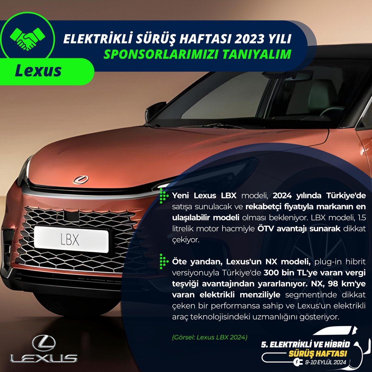 Yeni Lexus LBX modeli, 2024 yılında Türkiye'de satışa sunulacak ve rekabetçi fiyatıyla markanın en ulaşılabilir modeli olması bekleniyor. - aa.com.tr @ehcars #elektriklisürüşhaftası #elektrikliaraba #electriccars #LexusLBX @Lexus