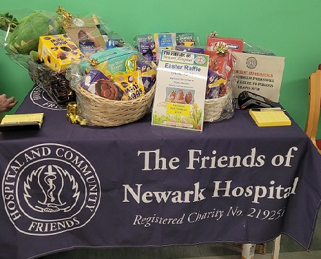 The Newark Hospital League of Friends are having an Easter Raffle today by the Main Entrance. Tickets are £1 and the draw will be made at 3pm. Lots of Easter Hampers to be won! 🐣🐰@SFHFT @jothornley22