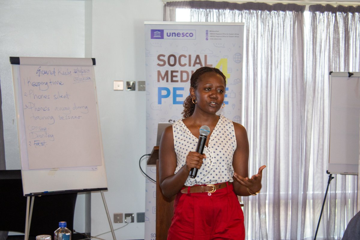 📣 Exciting conversations #Happeningnow with Angela Minayo from @article19org diving into the crucial Inter-Play between Content Moderation & Protection of Fundamental Rights! 📍Day 2/3 of #Influence4Impact workshop in Nairobi!#SM4PKenya @FECoMo_Kenya @UnescoEast