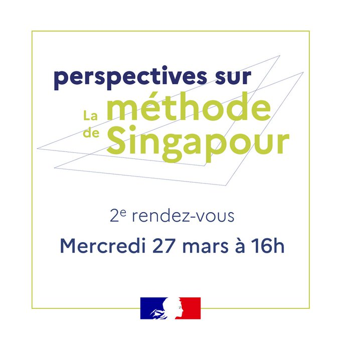 EdouardGeffray's tweet photo. RDV aujourd'hui à partir de 16h pour découvrir le 2ème épisode de la websérie "perspectives sur..." consacré à la méthode dite de Singapour !
A regarder ici :⤵️

https://t.co/aFnw4jZGW9 https://t.co/rhk9qsP8J6
