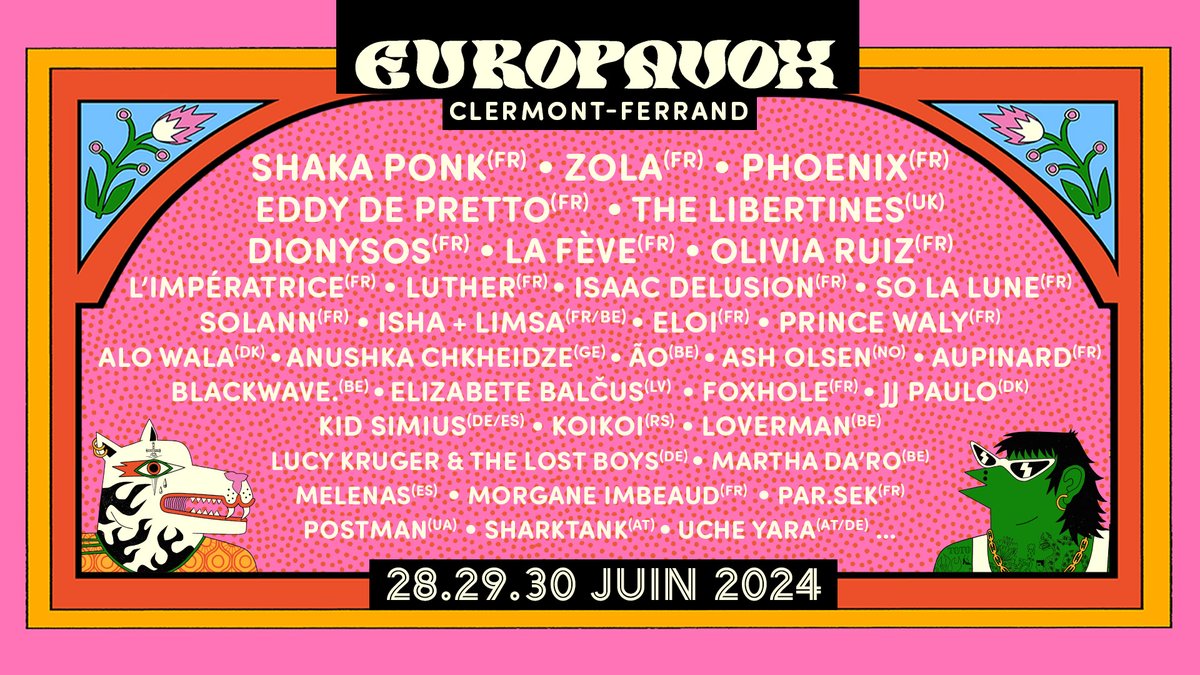 18 artistes, de 11 nationalités différentes, rejoignent la programmation de cette 18ème édition ! 🐯    Nous vous avons déniché le meilleur de la scène européenne : découvertes et coups de cœur garantis ! 🇪🇺
 
💡 europavoxfestivals.com