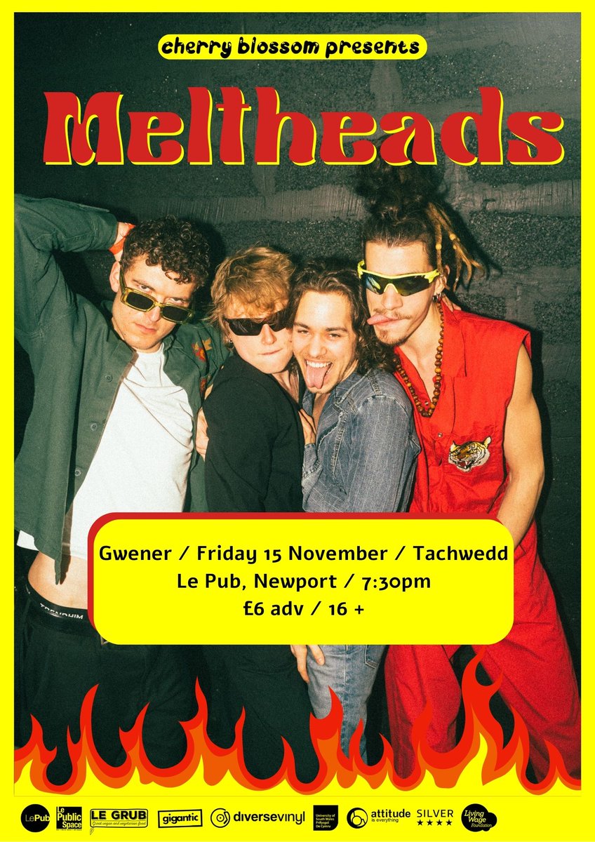 💥Just announced! 💥 @meltheads are playing Le Pub on Friday November 15th! Meltheads, a band originating from Antwerp, have swiftly emerged from the shadows to claim a notable position within the Belgian music scene. Their debut album, 'Decent Sex,' has garnered acclaim not