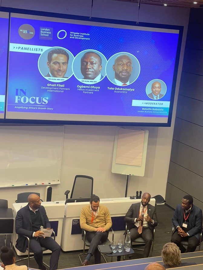Tola Odukomaiya at @GuarantCo participated in the Amplifying Africa's Growth panel as moderated by Bolutife Babalola at @LBS, alongside Ghall Fitali at Development Partners International and Ogbemi Ofuya at Helios Investment Partners.