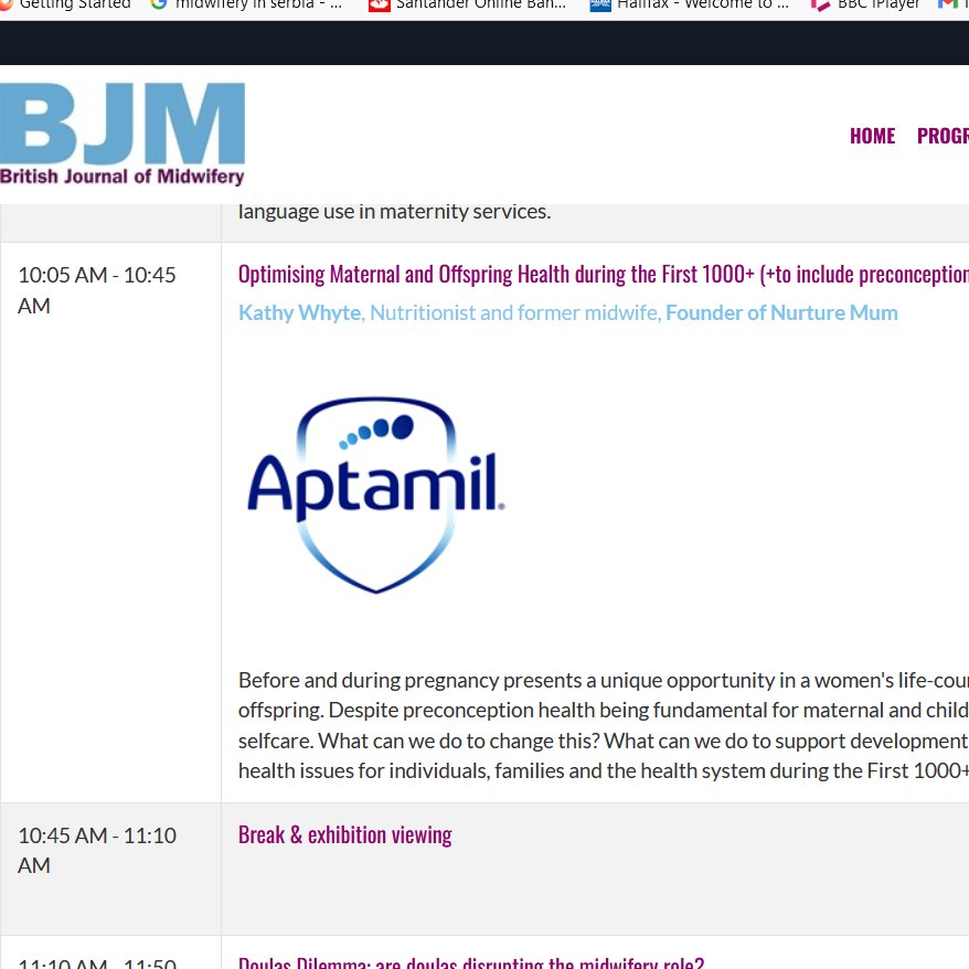 Nothing has changed. As I type, a talk on first 1001 critical days is being sponsored by a formula milk company at the British Journal of Midwifery conference. I call again for midwives to **boycott** BJM until they cease formula milk sponsorship. @DoctorChrisVT