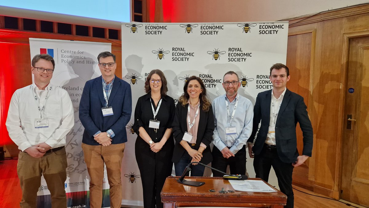 Thank you to #RES2024 @QUBelfast for having us! Our lunchtime panel discussion about Economic History and its policy potential was a great success. Many thanks to our panelists, and we look forward to further collaborations in the future!

@QUBBusiness @tcdeconomics @TCD_SSP…