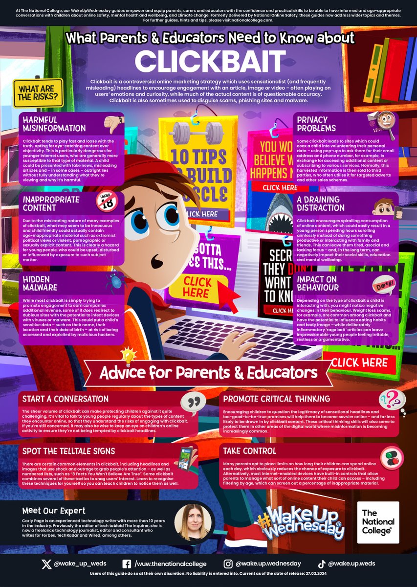 The 10 Worst #OnlineSafety Fails (You Won’t Believe Number 6) 😲📱 That get your attention? Clickbait works by appealing to our emotions and curiosity – but where exactly do those links lead? Find out in our #WakeUpWednesday guide 👀 Download >> bit.ly/4axHN4K