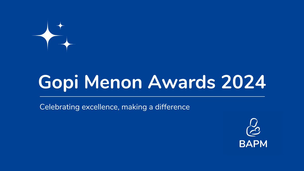 Nominations are now open for the 2024 BAPM Gopi Menon Awards. These Awards recognise outstanding contributions in perinatal care. Find out more and make your nomination here> bapm.org/pages/101-bapm…