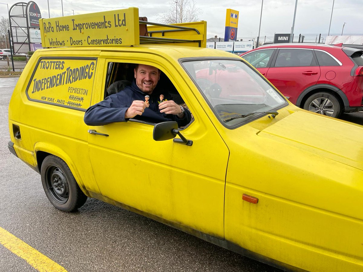 'We'll be millionaires next year' 🤞 Throwback to when our kitchen designer at MKM Warrington was Del Boy for the day 👋