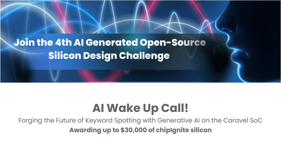 . @efabless Launches an '#AI Wake Up Call' #OpenSource Silicon Design Challenge design-reuse.com/news/55967/efa…