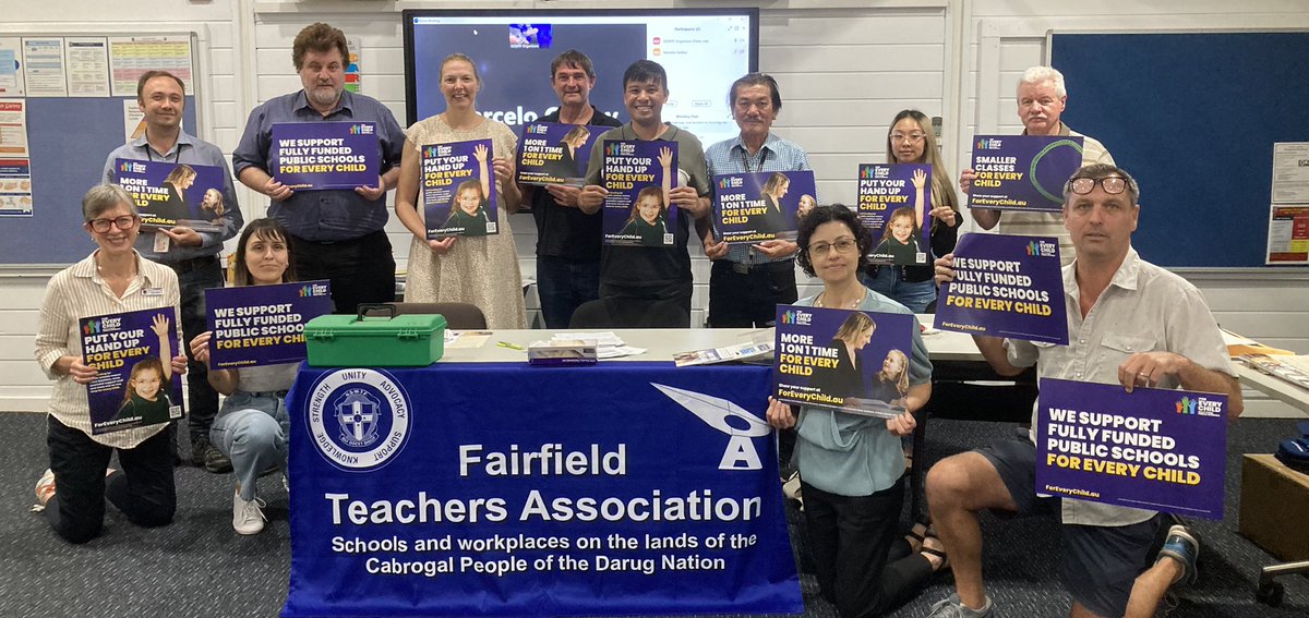 Fairfield Teachers Assoc understand the ramifications of every public school in NSW being underfunded. Their children deserve better. Their schools need @AlboMP & @JasonClareMP to deliver full funding to the SRS as a minimum. They can’t wait any longer! @TeachersFed @AEUfederal